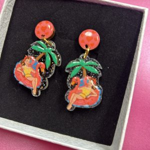 Tropical Retro Stud Earrings