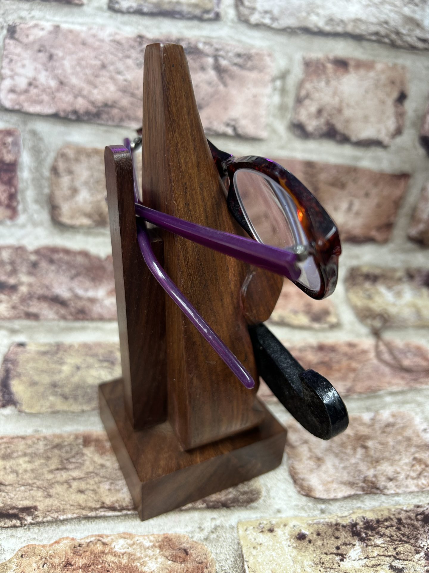 Moustache Glasses Holder / Stand Wood - Image 3