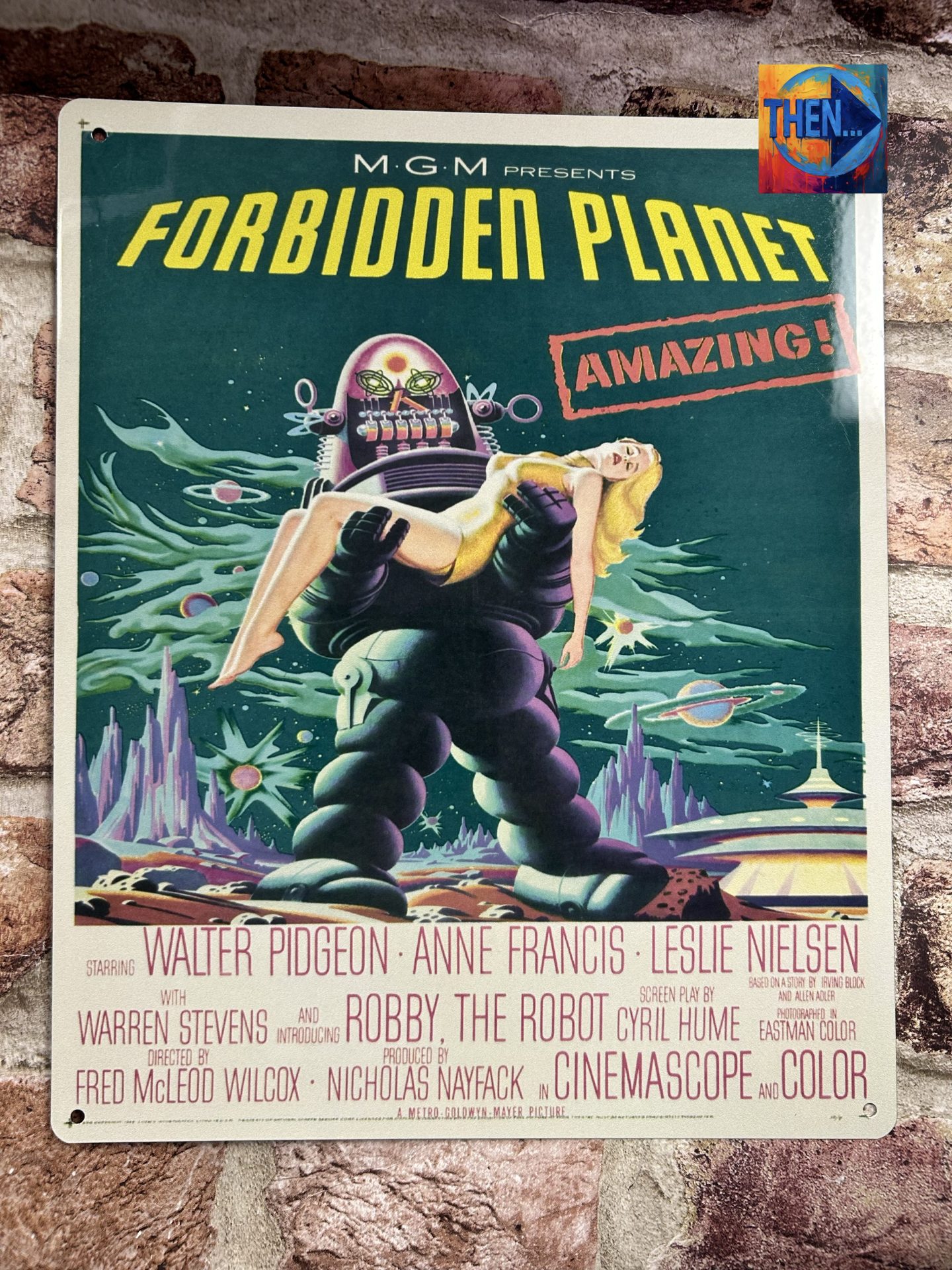 Metal Sign Aluminium, Forbidden Planet Movie Poster 8" x 10"