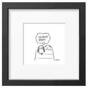 Wall Art Print Framed Peanuts Snoopy Oh Good Grief !