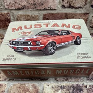 Storage Tin Box Large Flat, Ford Mustang 67