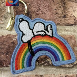 Peanuts Rainbow Woven Charm Keyring