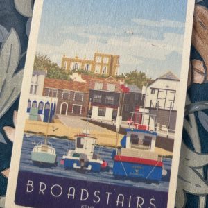 Wooden Postcard Broadstairs From The Jetty To Bleak house