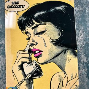 Metal Sign Aluminium, Send Chocolate , Small
