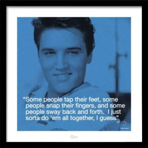 Wall Art Print Elvis Presley I Just Sorta Do Em All Together, Unframed 40 x 40cm