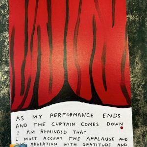 David Shrigley Funny Greetings Card Stage Curtain