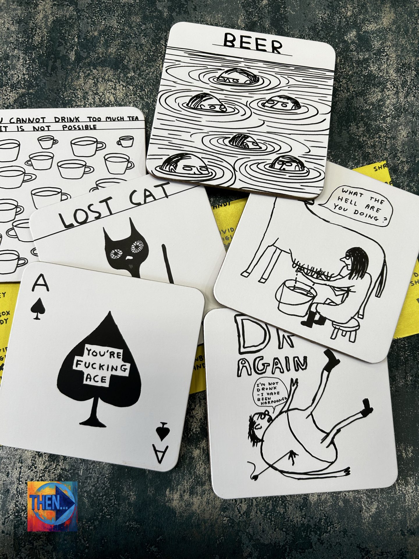 David Shrigley Funny Coasters Set Of 6 - Image 5