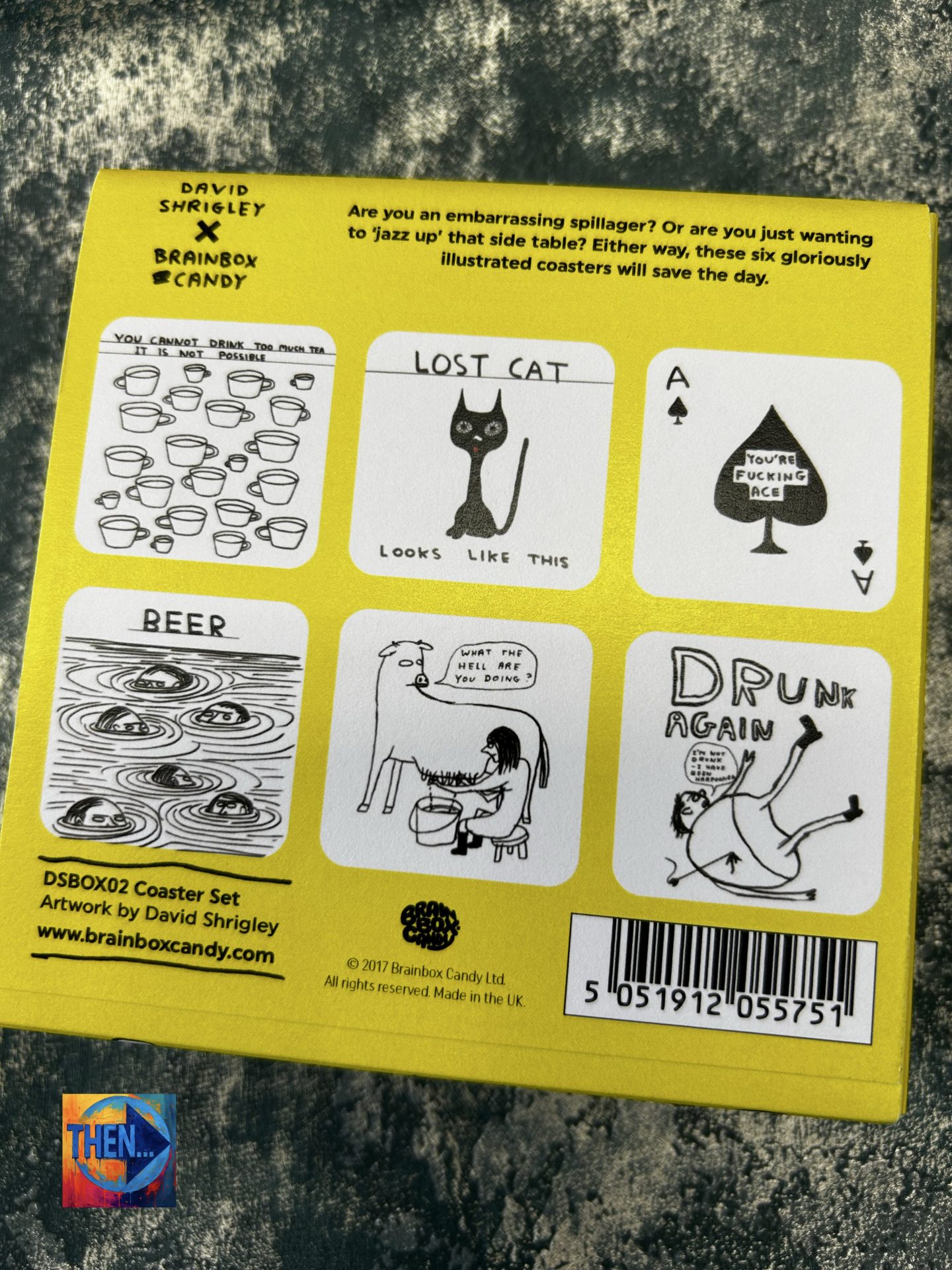 David Shrigley Funny Coasters Set Of 6 - Image 2