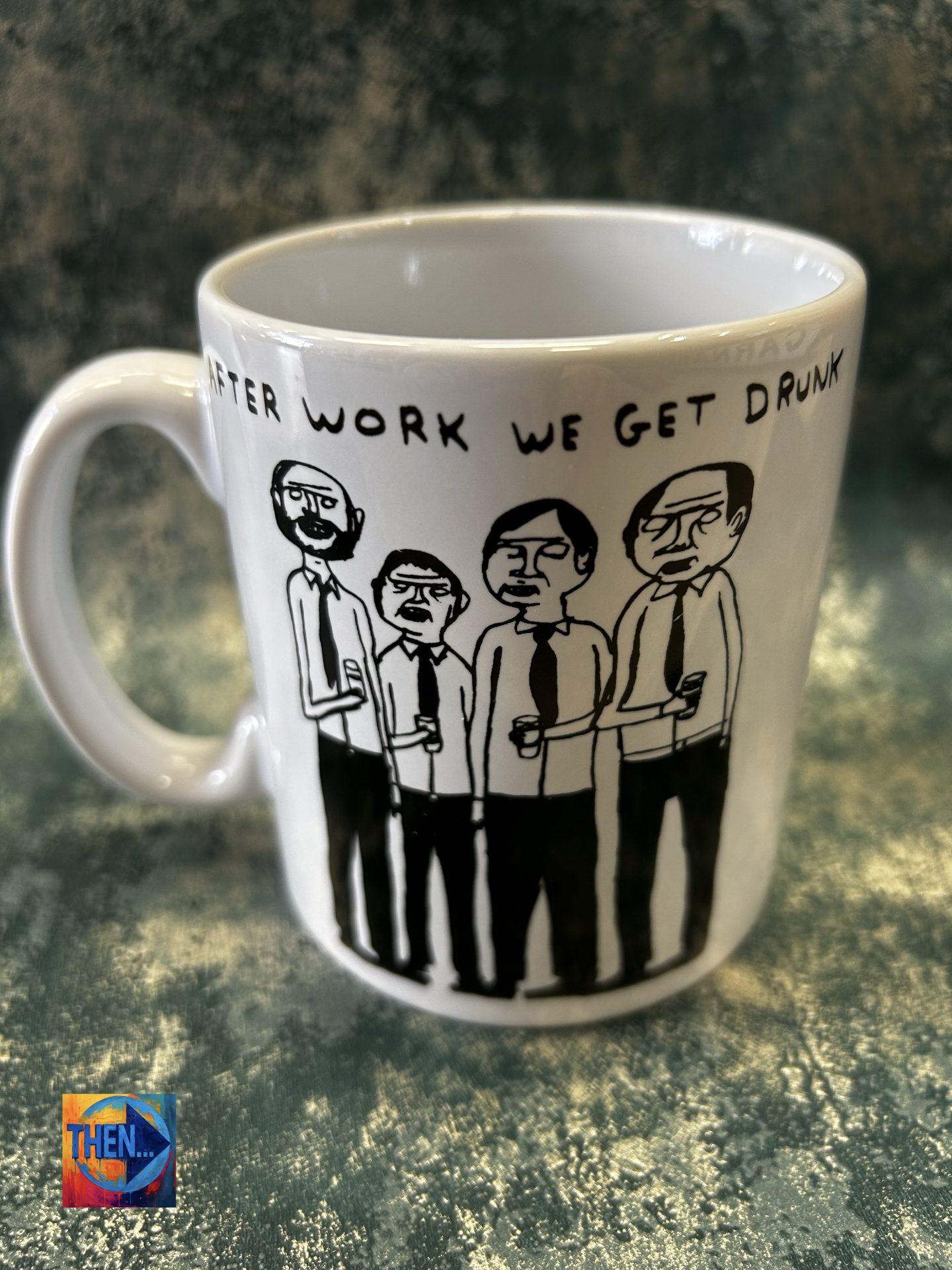 David Shrigley Funny Boxed Mug After Work We Get Drunk