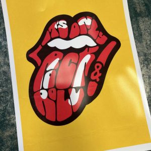 Wall Art Print "It's Only Rock And Roll" A3 by ArtyBurgers