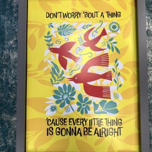 Wall Art Print, Three Little Birds A3 by The Northern Line