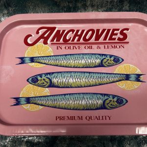 Retro Anchovies Tin Serving Tray