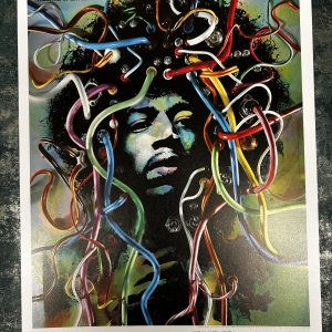 Wall Art Print, Jimi Hendrix Live Stuttgart 69 Print A3