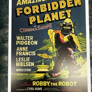 Wall Art Print, Forbidden Planet Vintage Movie Print A3