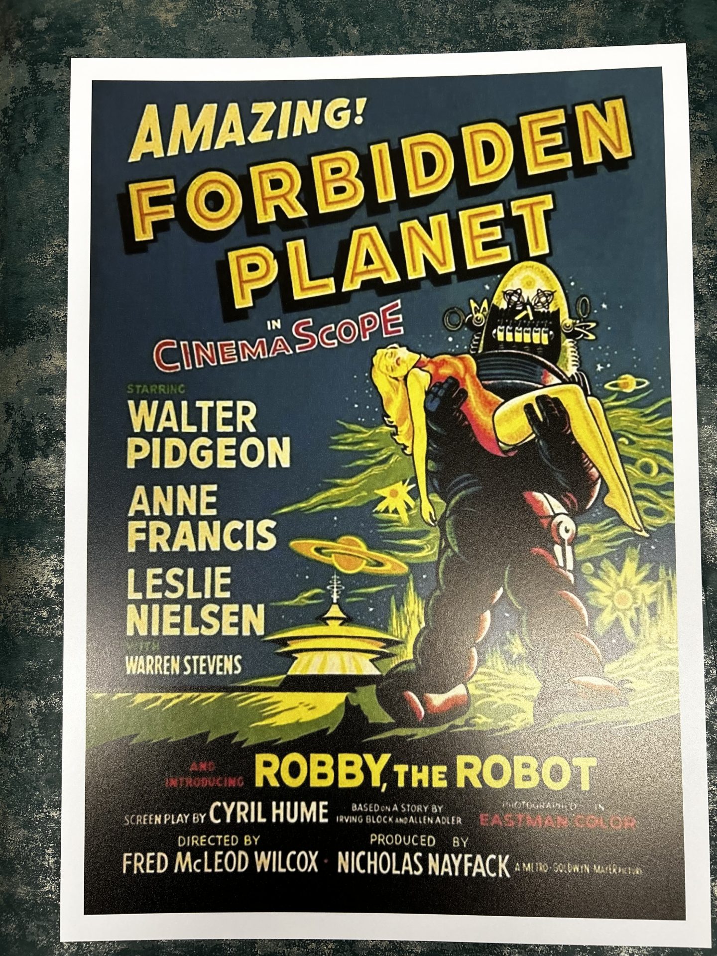 Wall Art Print, Forbidden Planet Vintage Movie Print A3