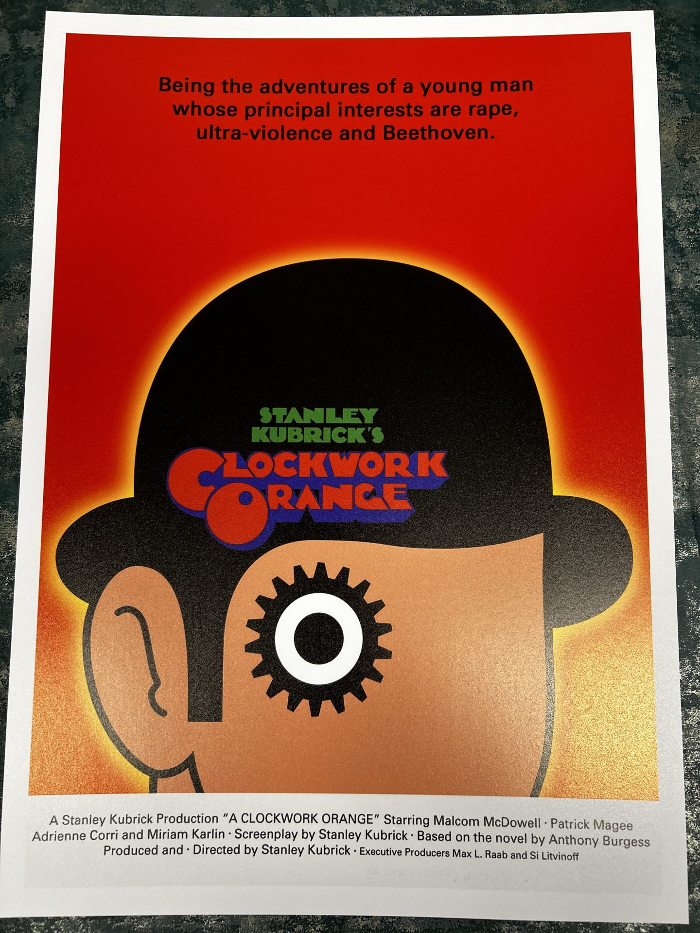 Wall Art Print, A Clockwork Orange Alternative Movie Poster A3