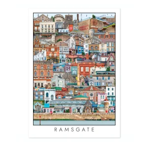 Wall Art Print, Ramsgate Cityscape A3 by Katy Donaldson