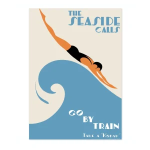 Wall Art Print, The Seaside Calls A3