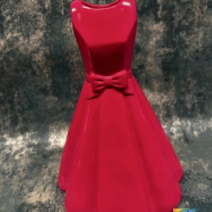Retro Red Dress Ceramic Stem Vase
