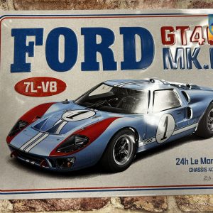Metal Sign Embossed Large, Ford GT40 Le Mans 24H 1966