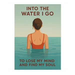 Wall Art Print, Into The Water I Go A3