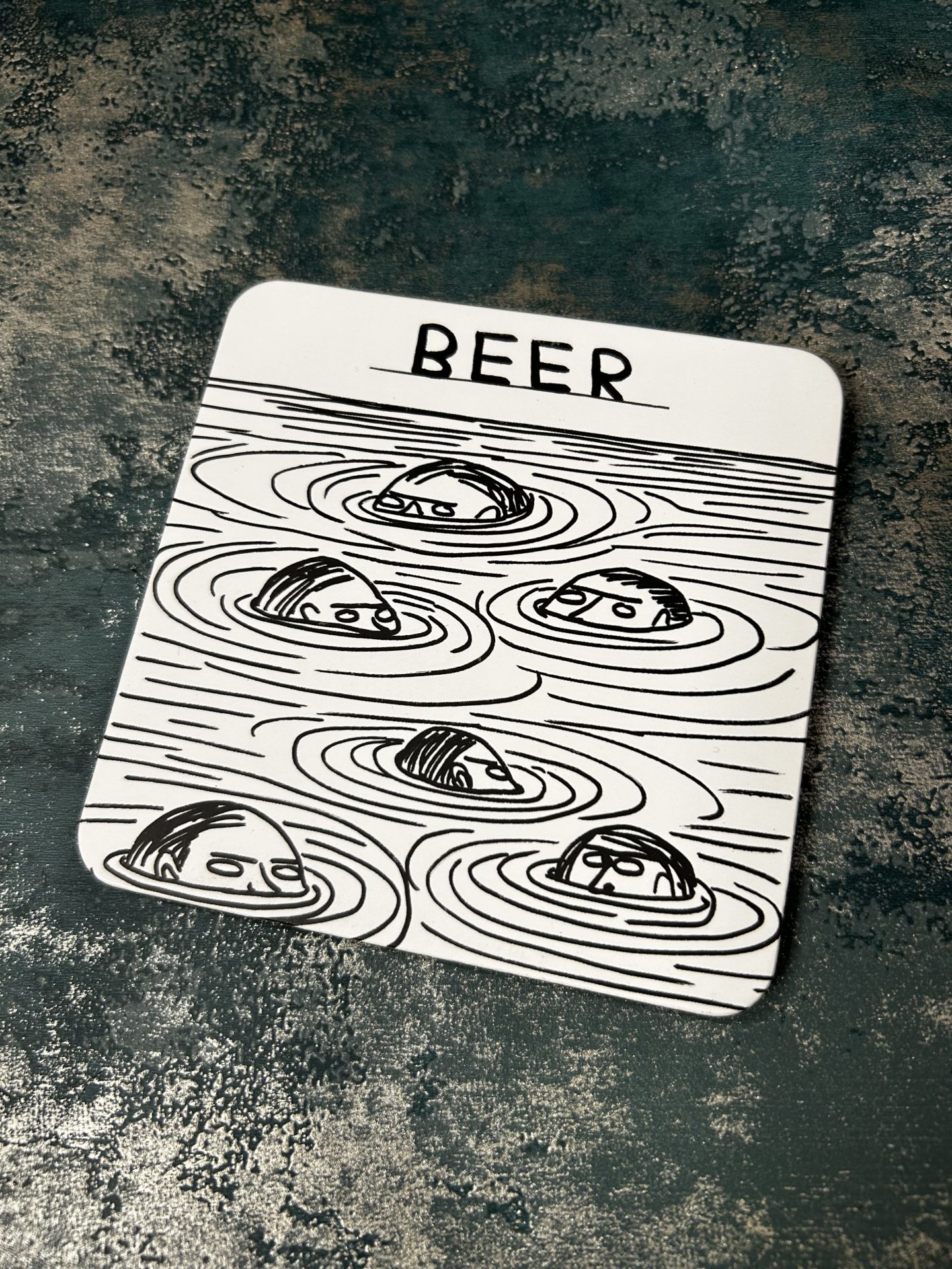 David Shrigley "Beer Swimmers" Coaster