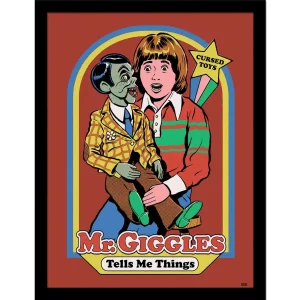 Wall Art Print Framed Steven Rhodes Mr Giggles, 30 x 40cm