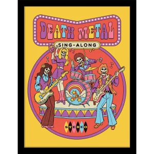 Wall Art Print Framed Steven Rhodes Death Metal Sing Along, 30 x 40cm