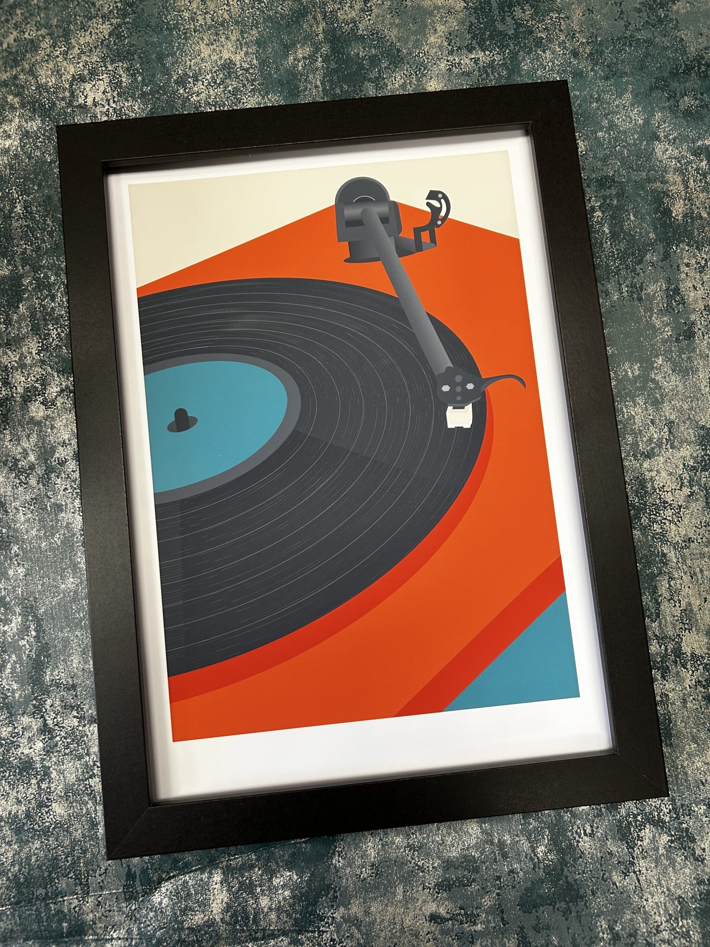 Wall Art Print, Vinyl Record by Gail Myerscough A4 - Image 4