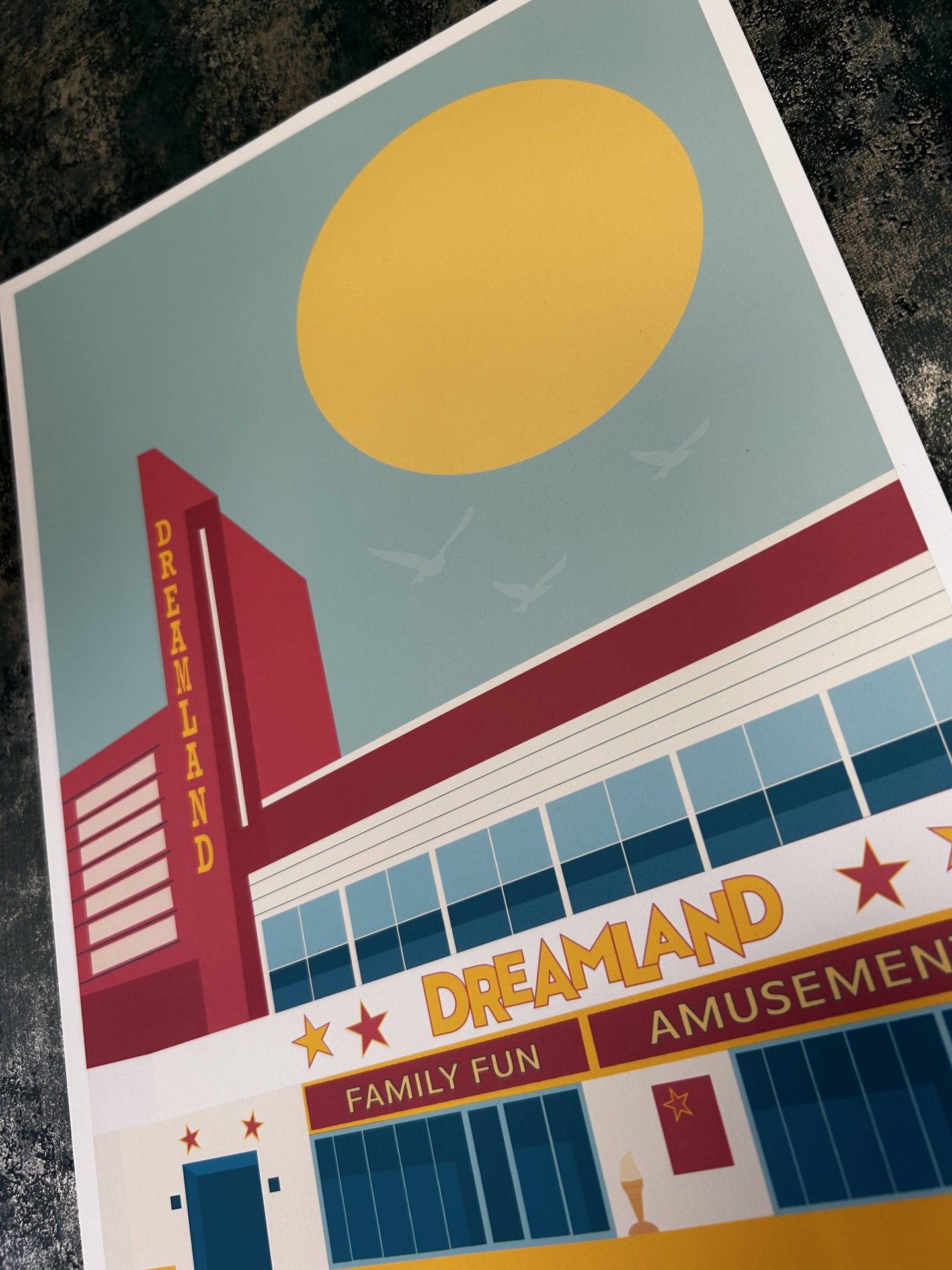 Wall Art Print, Margate Dreamland by Gail Myerscough A3 - Image 2