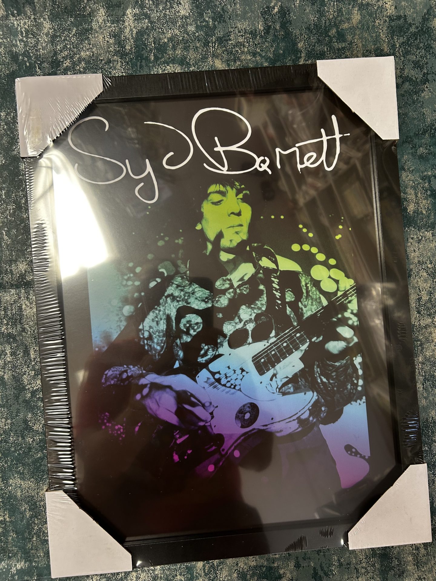 Wall Art Print Framed Syd Barrett and Guitar, 30 x 40cm - Image 2
