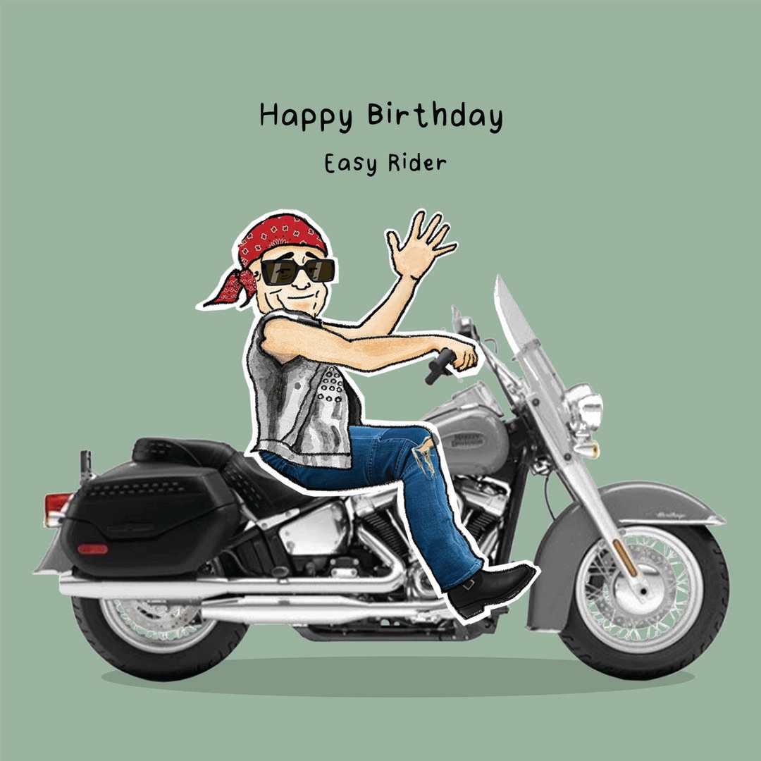 Happy Birthday Easy Rider Card - Image 2