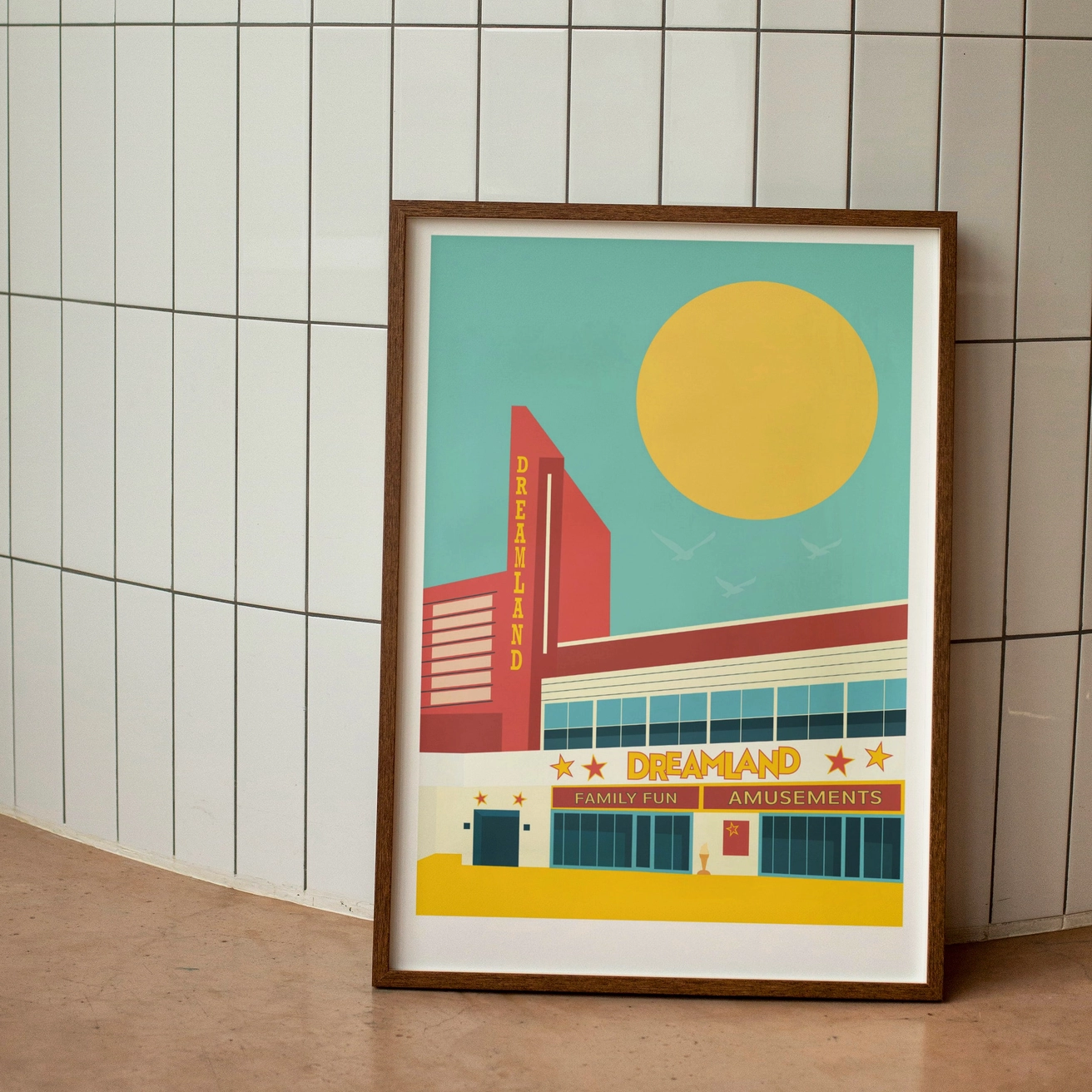 Wall Art Print, Margate Dreamland by Gail Myerscough A3 - Image 4