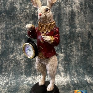 The White Rabbit Standing Clock Figure