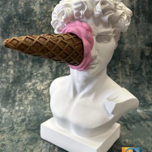 David With Ice Cream Large Decorative Bust