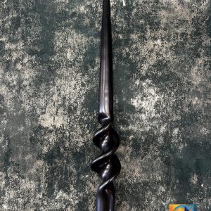 Metallic Graphite Coloured Hand Turned Taper Candle