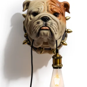 Bulldog Head Wall Light